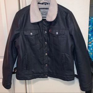 Levi’s Faux Leather Sherpa Trucker Jacket - XL